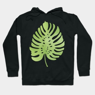 Tropical green Monstera leaf Hoodie